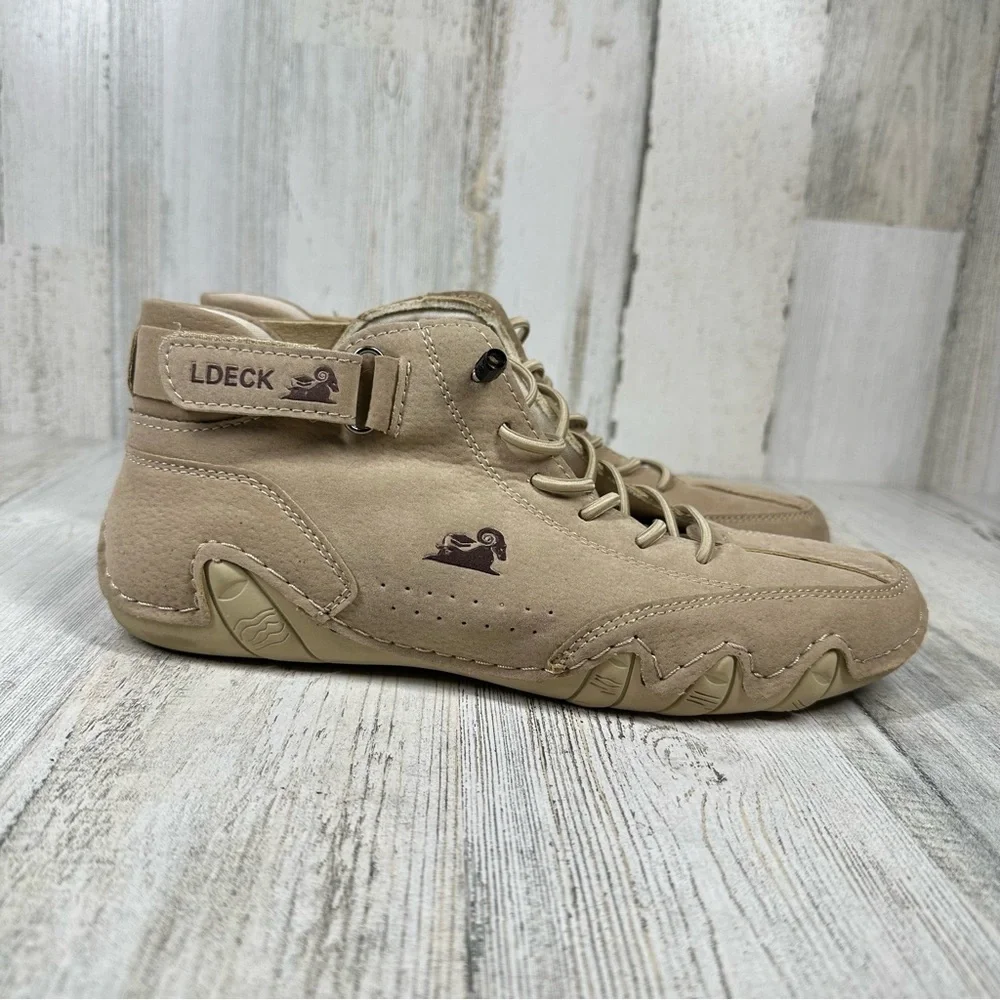 Dbeck Men's Suede High Boots Leather Casual Sneakers‎ #135
